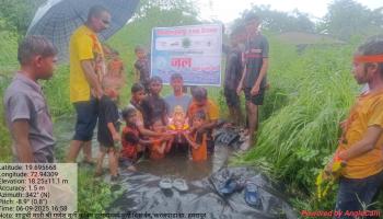 कृत्रिम तलावात गणपती विसर्जन करण्यात आले