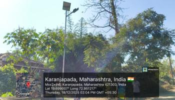 ग्रामपंचायत हमरापूर हद्दीत सोलर दिवे बसविण्यात आले  