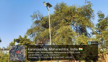 ग्रामपंचायत हमरापूर हद्दीत सोलर दिवे बसविण्यात आले   